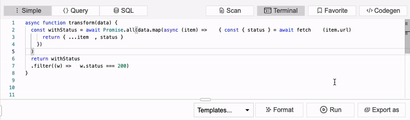 Prettifying Terminal Code